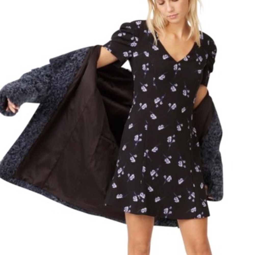 Club Monaco black Lenoria puff sleeve dress